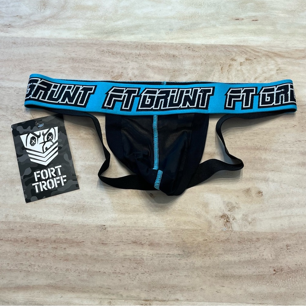 FORT TROFF Semi-Sheer Shadow Jock Jockstrap Underwear - Hypnotic Blue